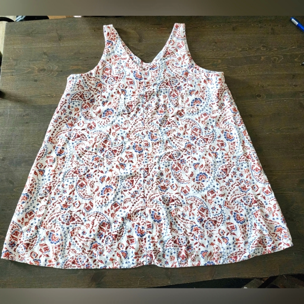 💐2/$25 Signature Reitmans Floral Sleeveless Linen Blend Top, size XXL
